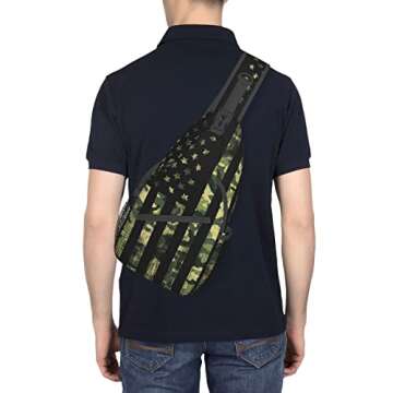 LAKUERVI Camo Sling Bag - Lightweight Crossbody for All