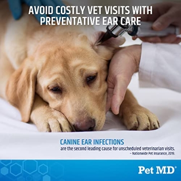 Pet MD Cat and Dog Ear Cleaner Wipes - 100 Count Pack
