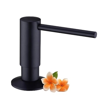 Matte Black Brass Soap Dispenser for Kitchen Sink