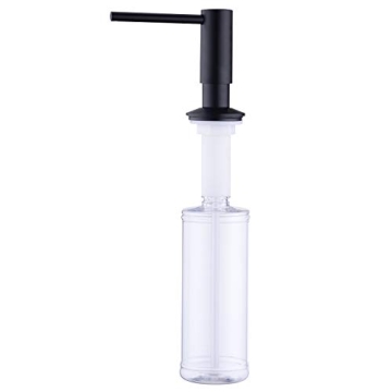Stylish Brass Kitchen Soap Dispenser - Matte Black Finish