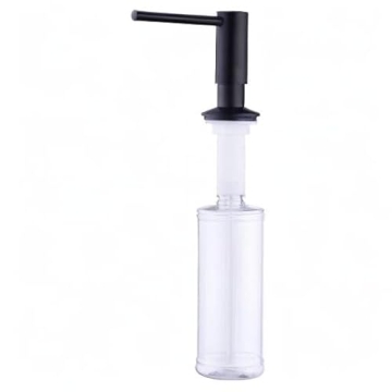 Stylish Brass Kitchen Soap Dispenser - Matte Black Finish