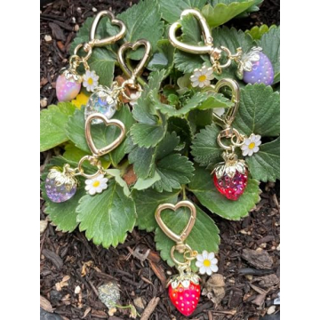 Kawaii Strawberry Keychain & Bag Charm for Girls