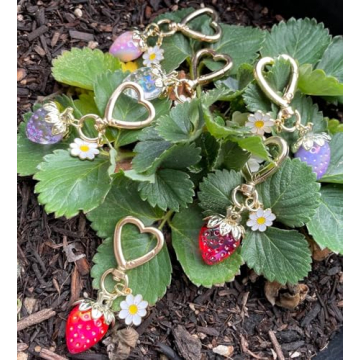 Kawaii Strawberry Keychain & Bag Charm for Girls