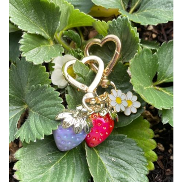 Kawaii Strawberry Keychain & Bag Charm for Girls