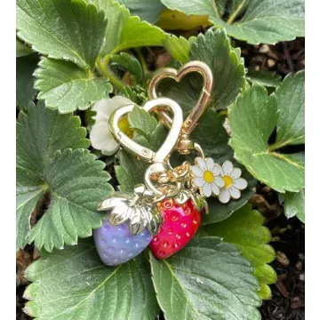 Kawaii Strawberry Keychain & Bag Charm for Girls