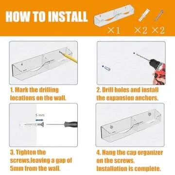 WEIMINLI Hat Racks for Baseball Caps Wall, Acrylic Baseball Hat Storage Organizer, Hat Organizer for Wall, Wall Mounted Hat Rack for Wall, Door & Closet, Clear