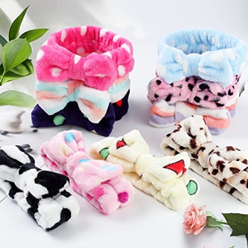 LAXIZAR Bow Headbands for Skincare and Spa Days