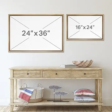 wall26 Framed Canvas Print Wall Art Green Meadow Hillside with Plants and Flowers Nature Wilderness Illustrations Modern Rustic Colorful Multicolor for Living Room, Bedroom, Office - 16x24 Natural