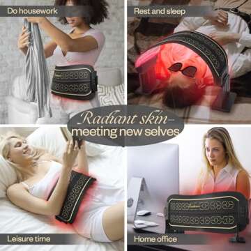LuxRenew Max Multifunction Red Light Therapy for Body and Face, 850nm Near-Infrared Light Therapy LE...