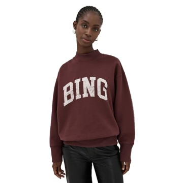 ANINE BING Women's Bradie Bing Sweatshirt Deep Burgundy