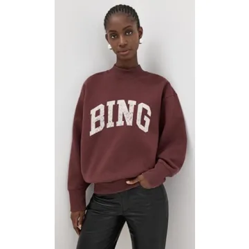 ANINE BING Women's Bradie Bing Sweatshirt Deep Burgundy