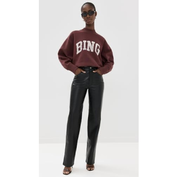 ANINE BING Women's Bradie Bing Sweatshirt Deep Burgundy
