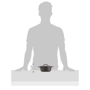 Lodge L1SP3 Cast Iron Serving Pot, 1 Qt, Black