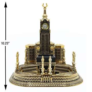 Modefa Islamic Turkish Table Decor Showpiece Gift Sculpture Figure Arabic | 99 Names of Allah Kaba C...