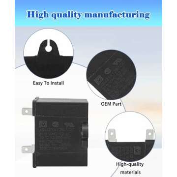 WR55X24064 Refrigerator Capacitor Fits For GE Refrigerator&Freezer Compressor Run Capacitor Replace WR55X20800,WR55X23731,WR62X20693,WR62X79,WR62X0079,WR62X10018, WR62X10040,WR62X10048,WR87X27279 ETC.