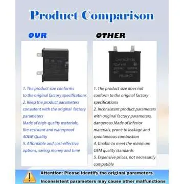 WR55X24064 Refrigerator Capacitor Fits For GE Refrigerator&Freezer Compressor Run Capacitor Replace WR55X20800,WR55X23731,WR62X20693,WR62X79,WR62X0079,WR62X10018, WR62X10040,WR62X10048,WR87X27279 ETC.