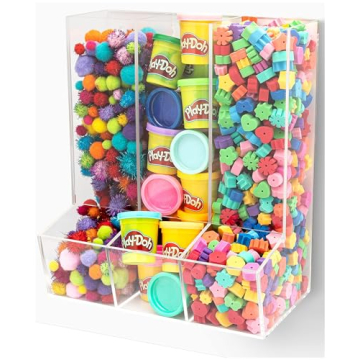 SimplyImagine Triple Divided Acrylic Wall Toy Dispenser 30