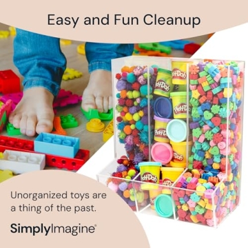 SimplyImagine Triple Divided Acrylic Wall Toy Dispenser 30