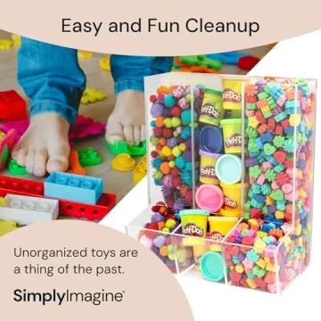 SimplyImagine Triple Divided Acrylic Wall Toy Dispenser 30