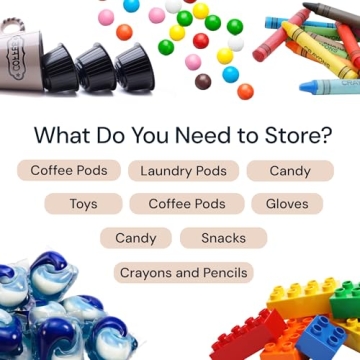 SimplyImagine Triple Divided Acrylic Wall Toy Dispenser 30