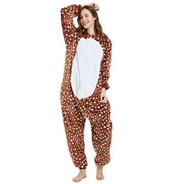 CASABACO Women Deer Onesie Pajama for Fun Lounging