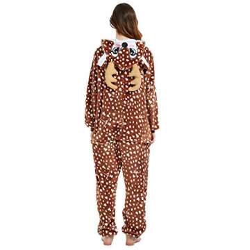 CASABACO Women Deer Onesie Pajama for Fun Lounging
