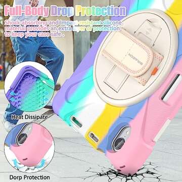 BRAECNstock iPad Mini 7/6 Kids Shockproof Case - Pink