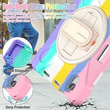 BRAECNstock iPad Mini 7/6 Kids Shockproof Case - Pink