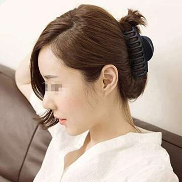 4 Pcs Acrylic Matte Hair Claw Clips Non Slip Hair Jaw Clips Large Hair Barrette Clamps Ponytail Holder Hair Accessories for Women Ladies Girls