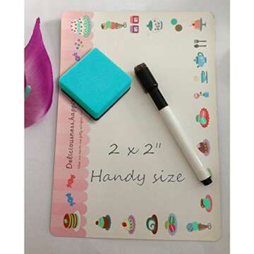 OfficeMatters Cute Magnetic Dry Erasers - 24 Pack Green