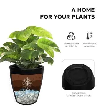 Elly Décor 17 inch Lightweight Planter for Garden