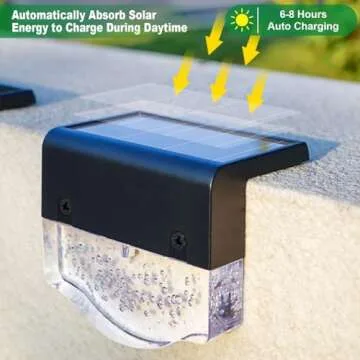 ONEASUN Solar Deck Lights Waterproof Outdoor 6 Pack