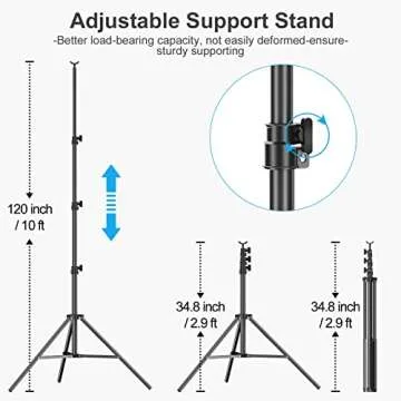 EMART Adjustable Photo Backdrop Stand Kit for Photography