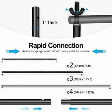 EMART Adjustable Photo Backdrop Stand Kit for Photography