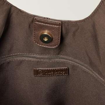 The Drop Women's Morgan Soft Hobo Tote, Dark Brown, One Size