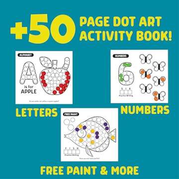 Chuckle & Roar - Dot Art Activity Kit - Mess free washable markers for preschoolers - Activity color...