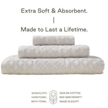 Luxurious MALEK Egyptian Cotton Towels - 6 Piece Set