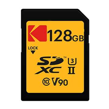 Kodak 128GB UHS-II U3 V90 Ultra Pro SDXC Memory Card -Up to 290MB/s Read Speed & 230MB/s Write Speed (2-Pack)