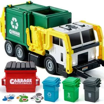 Friction Powered Garbage Truck Toy - Best Kids Toy!