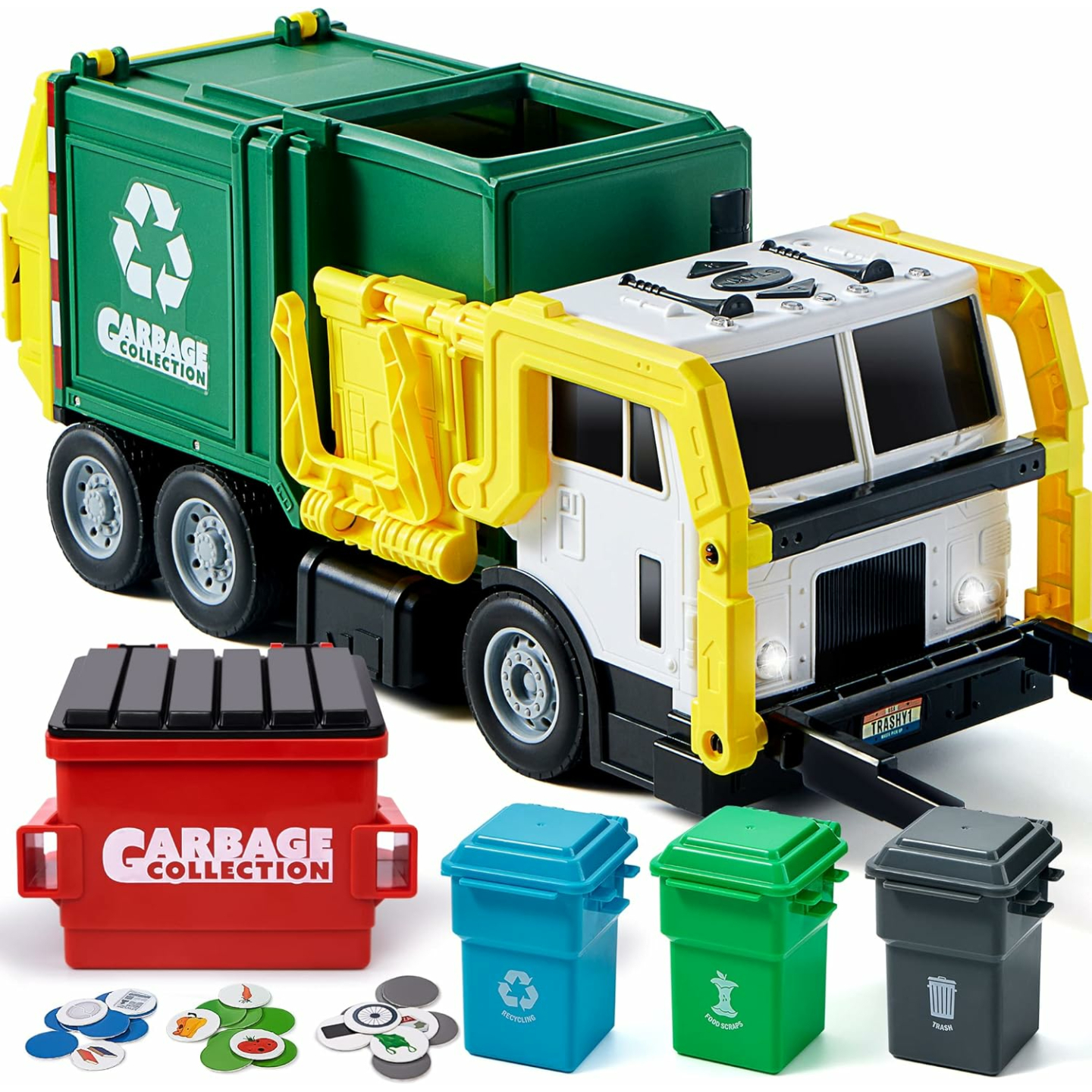 Friction Powered Garbage Truck Toy - Best Kids Toy!