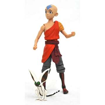 Diamond Select Toys Avatar The Last Airbender: Airbender Aang Action Figure, Multicolor