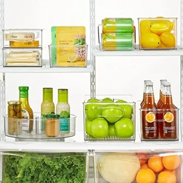 mDesign 4-Section Plastic Organizer Bins for Kitchen & Home