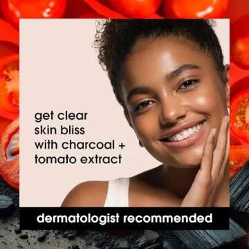 Yes To Tomatoes Bar Soap Activated Charcoal with Tomato Extracts and Sunflower Seed Oil Face, Body Soap for Men, Women and Teens No Paraben, 7 Ounce Bar