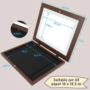 Golden State Art 10x12.5 Kids Art Frames Front-Opening Great for Kids Drawings, Artworks, Children Art Projects, Schoolwork, Home or Office (Walnut Set of 2)