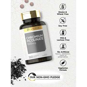 Carlyle Ultra Chromium Picolinate 1000mcg Vegan Supplement