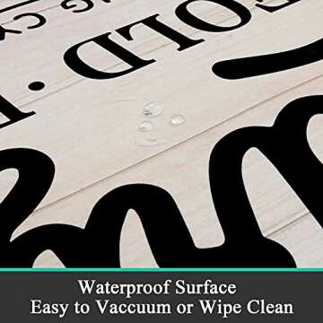 Pauwer Farmhouse Laundry Room Rug Runner 20"x59" Non-Slip