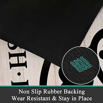 Pauwer Farmhouse Laundry Room Rug Runner 20"x59" Non-Slip