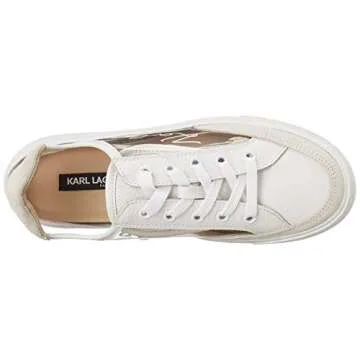 Karl Lagerfeld Paris Women's Clear White Sneakers for Style