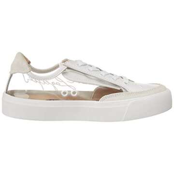 Karl Lagerfeld Paris Women's Clear White Sneakers for Style