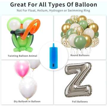 3T6B Portable Electric Balloon Pump - Fast & Easy Inflation for Parties